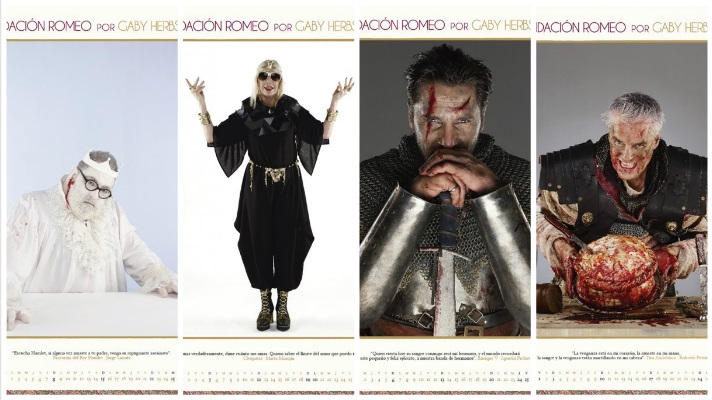Calendario fotográfico sobre personajes de Shakespeare