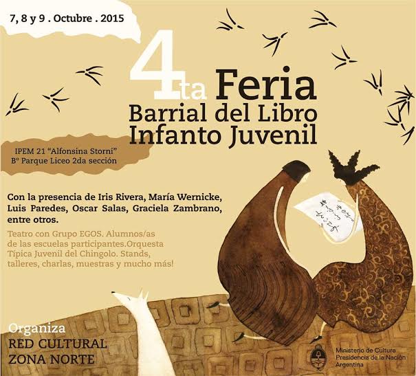 Se viene la 4º Feria Barrial del Libro Infanto-Juvenil