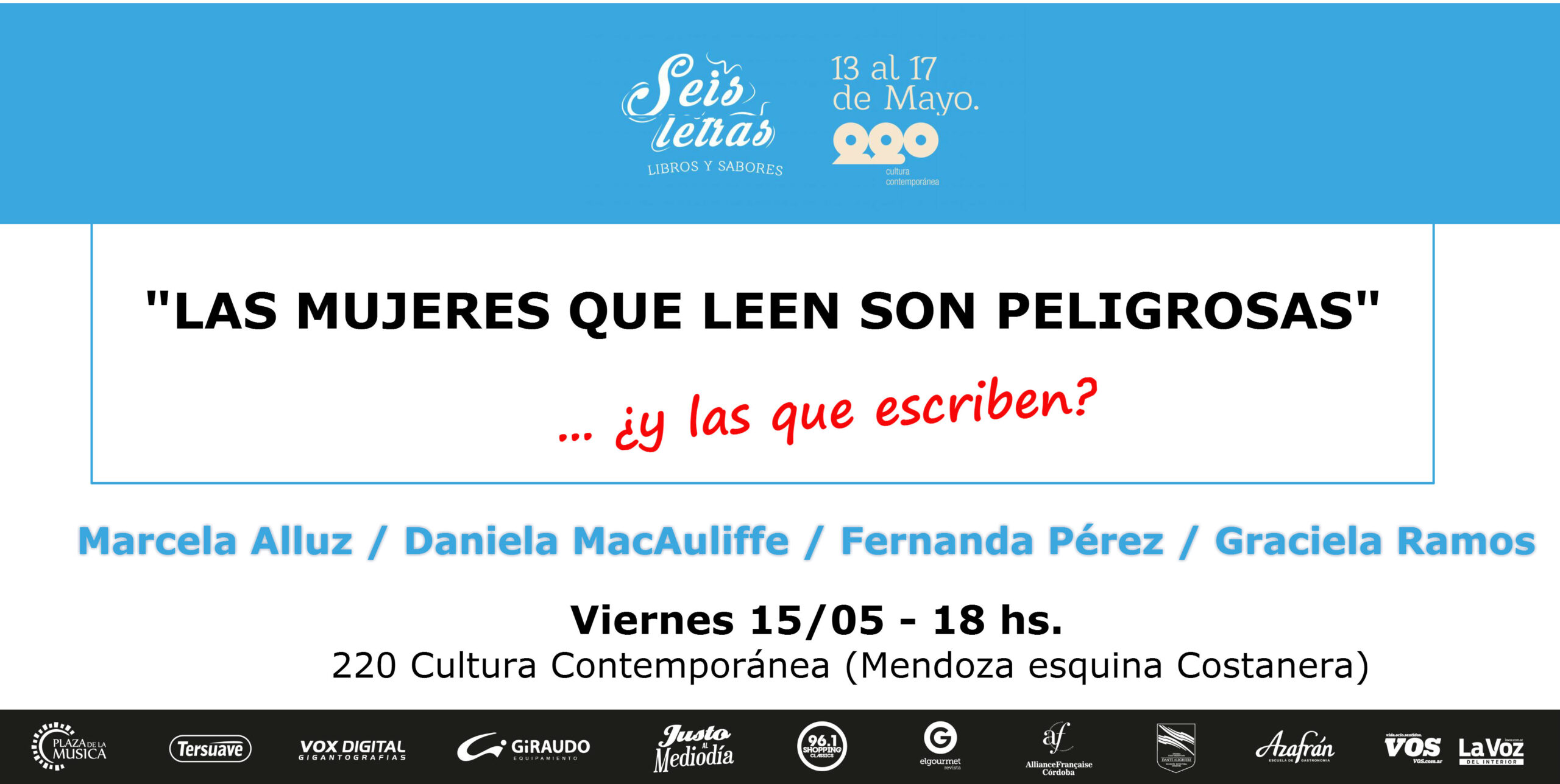 Encuentro de autoras y lectoras: "Las mujeres que leen son peligrosas… ¿y las que escriben?